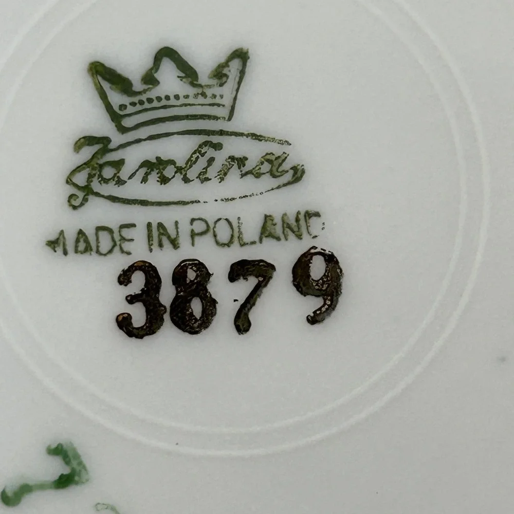 Favolina Karolina Jarolina Poland 3879‎ Soup Bowl Silver Scalloped Floral 1